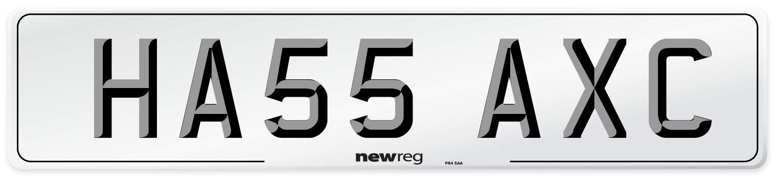 HA55 AXC Number Plate from New Reg